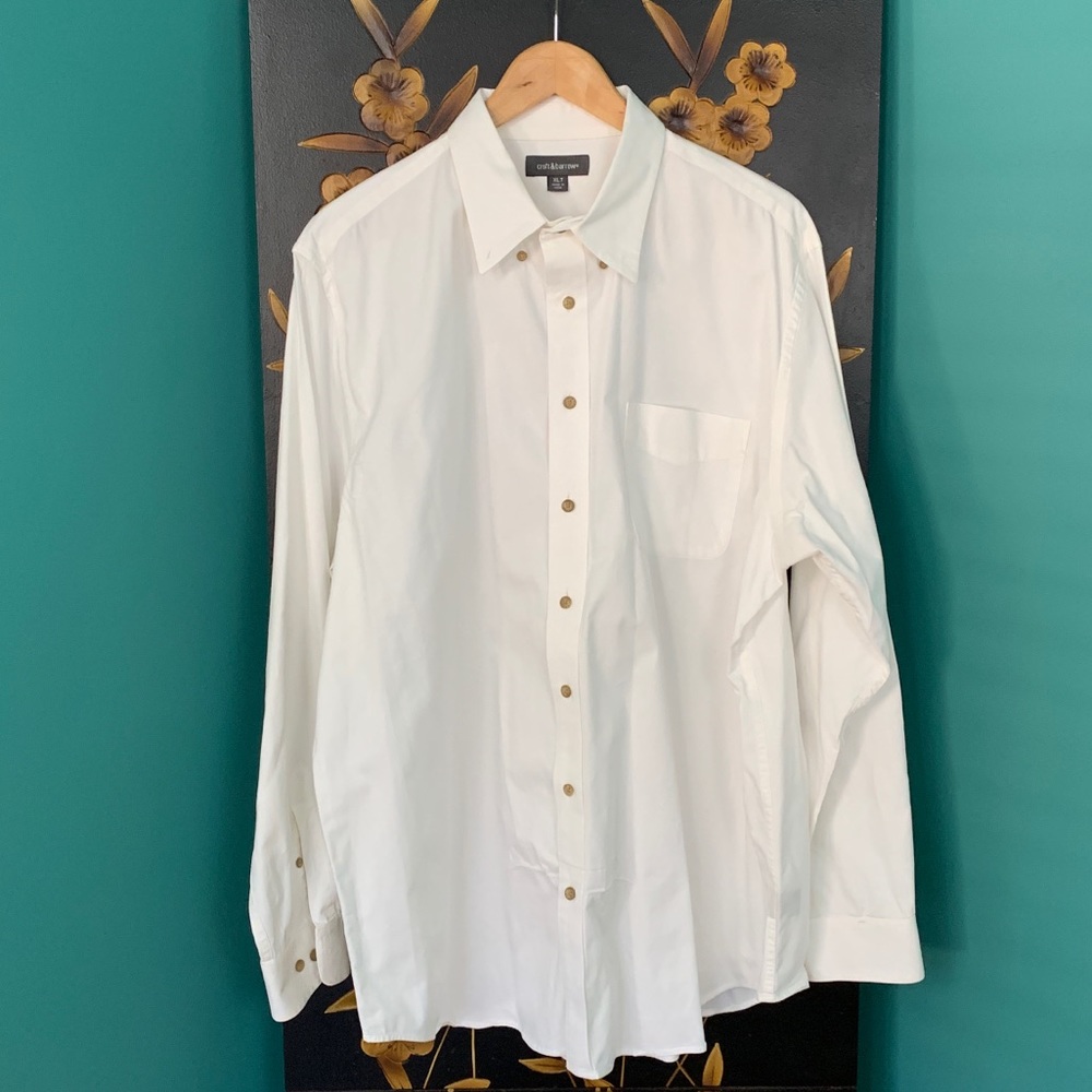 Croft & Barrow Winter White Button Down Shirt XLT